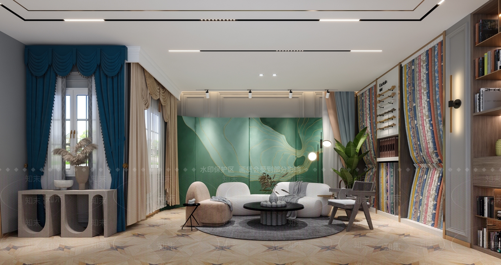 现代窗帘店3D模型下载【ID:369664491】