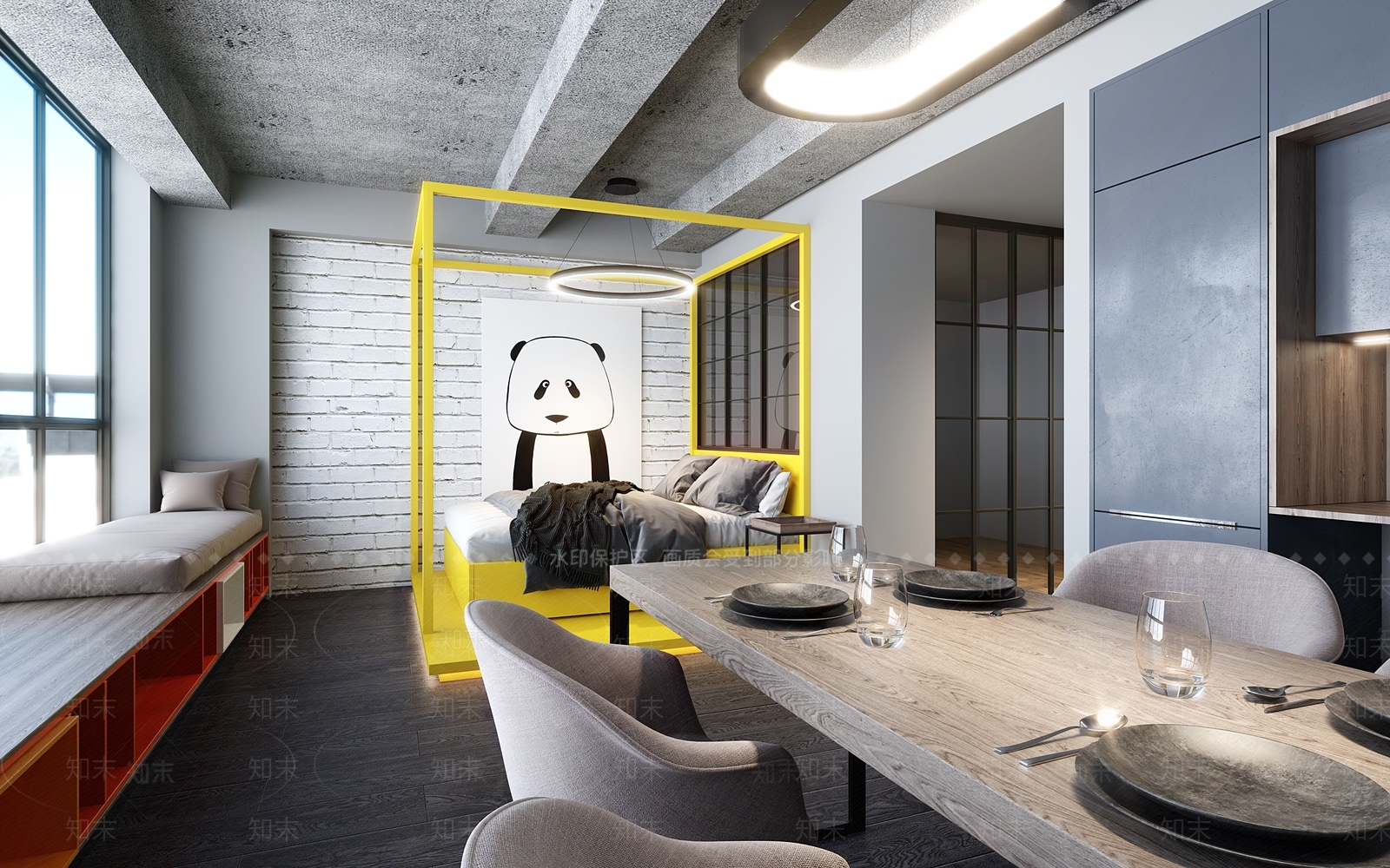 现代单身公寓3D模型下载【ID:969691722】