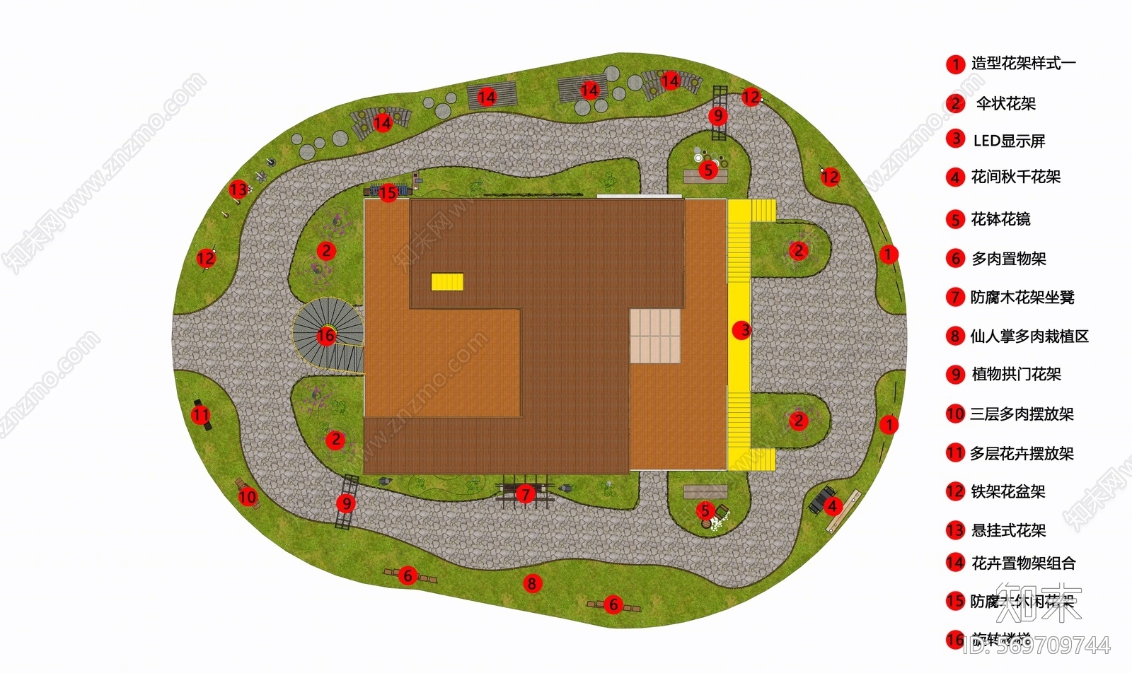 现代公园景观SU模型下载【ID:569709744】