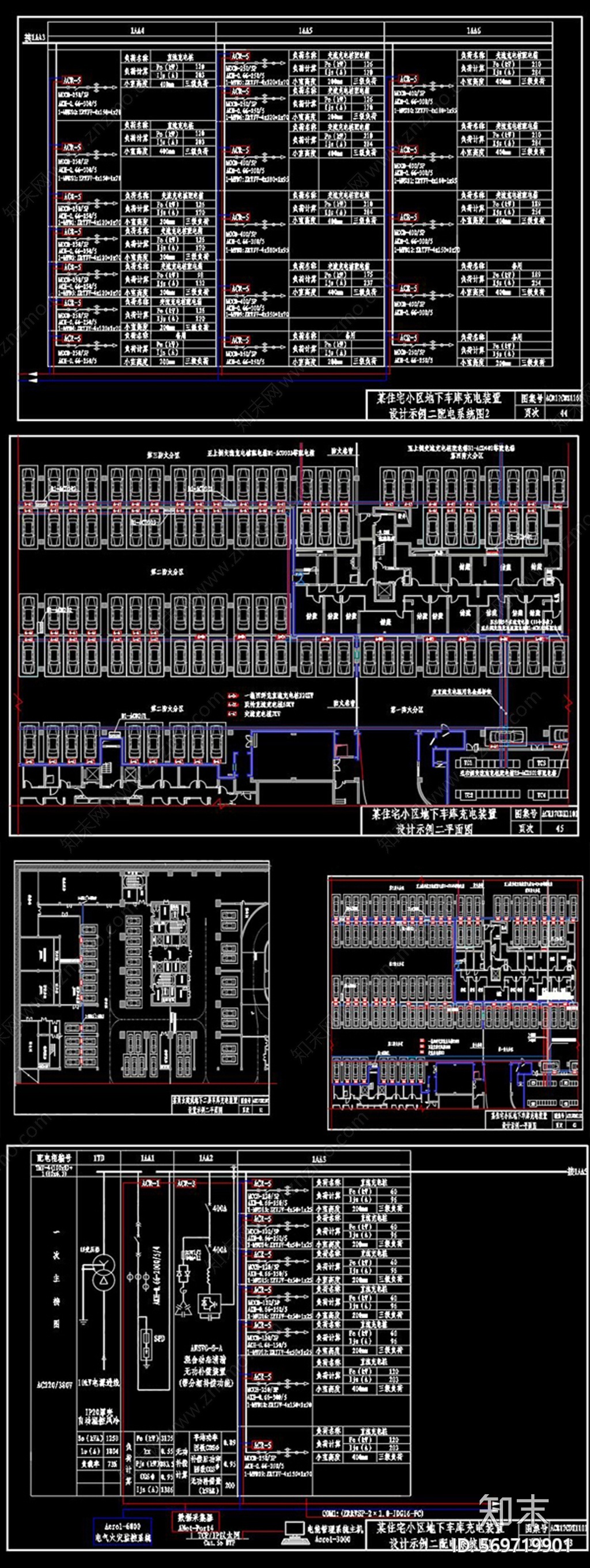 地下车库充电桩CAD图集施工图下载【ID:569719901】