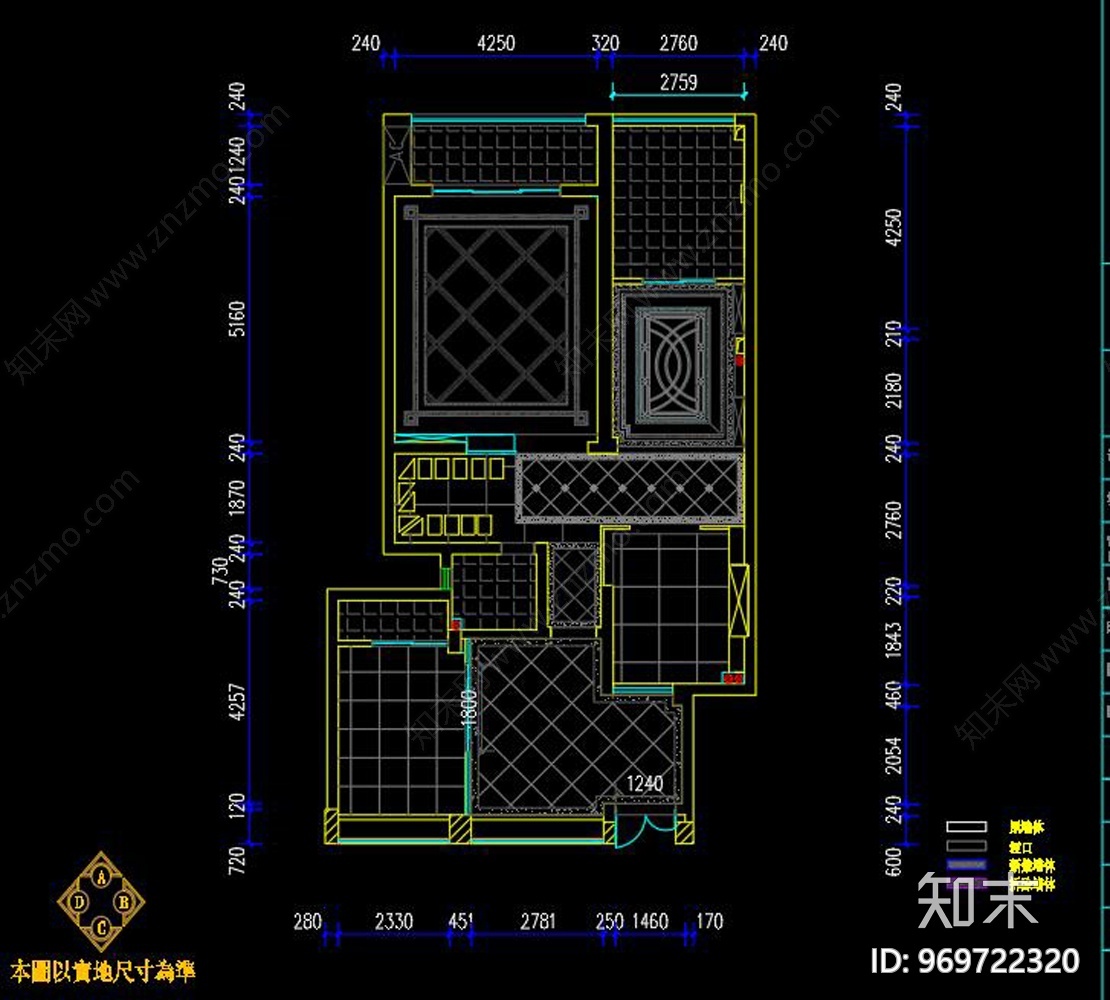 新中式家装施工图下载【ID:969722320】