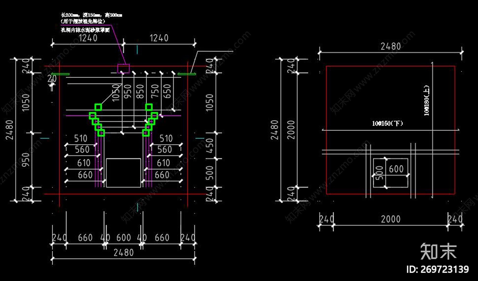 墓地cad图纸施工图下载