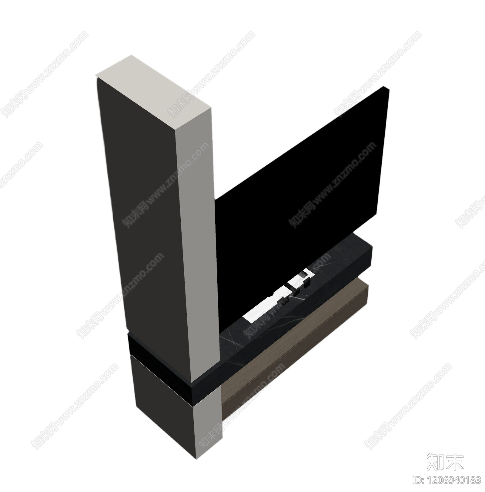 电视墙组合体3D模型下载【ID:1206940183】