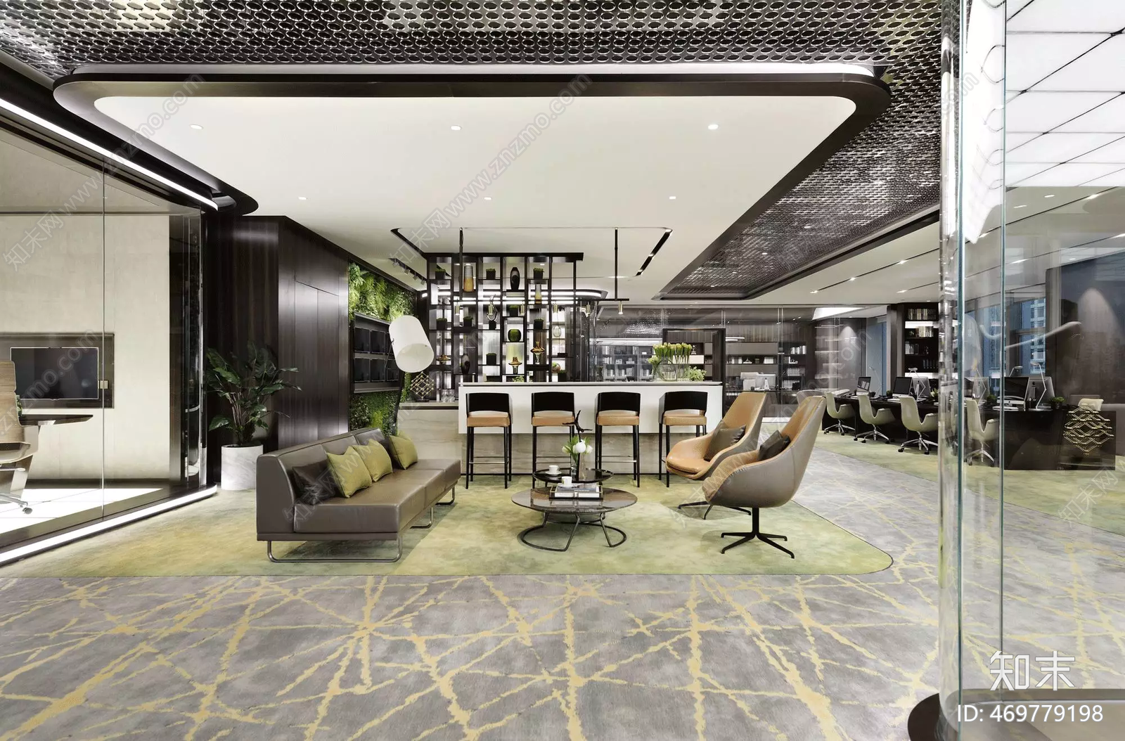 上海旭辉金融办公样板房施工图下载【ID:469779198】