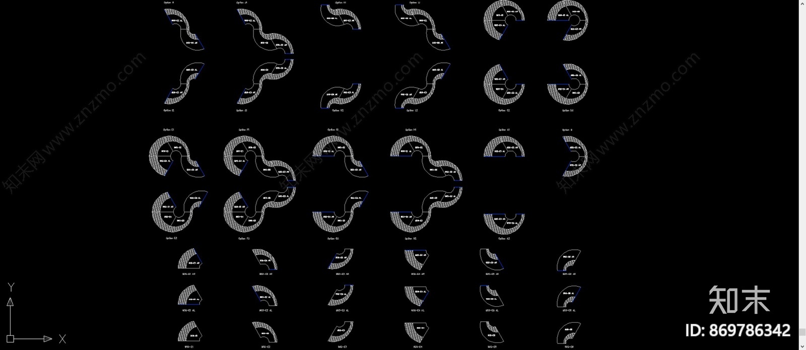 异形沙发施工图下载【ID:869786342】