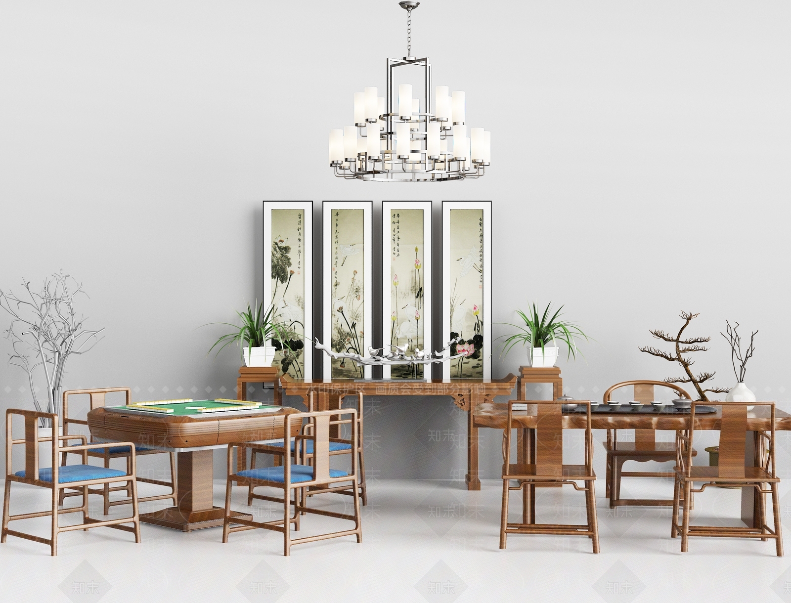 新中式麻将机3D模型下载【ID:569803305】