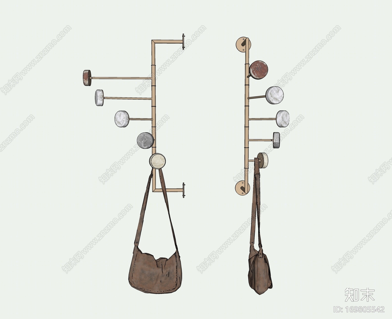 北欧风格衣架SU模型下载【ID:169805542】