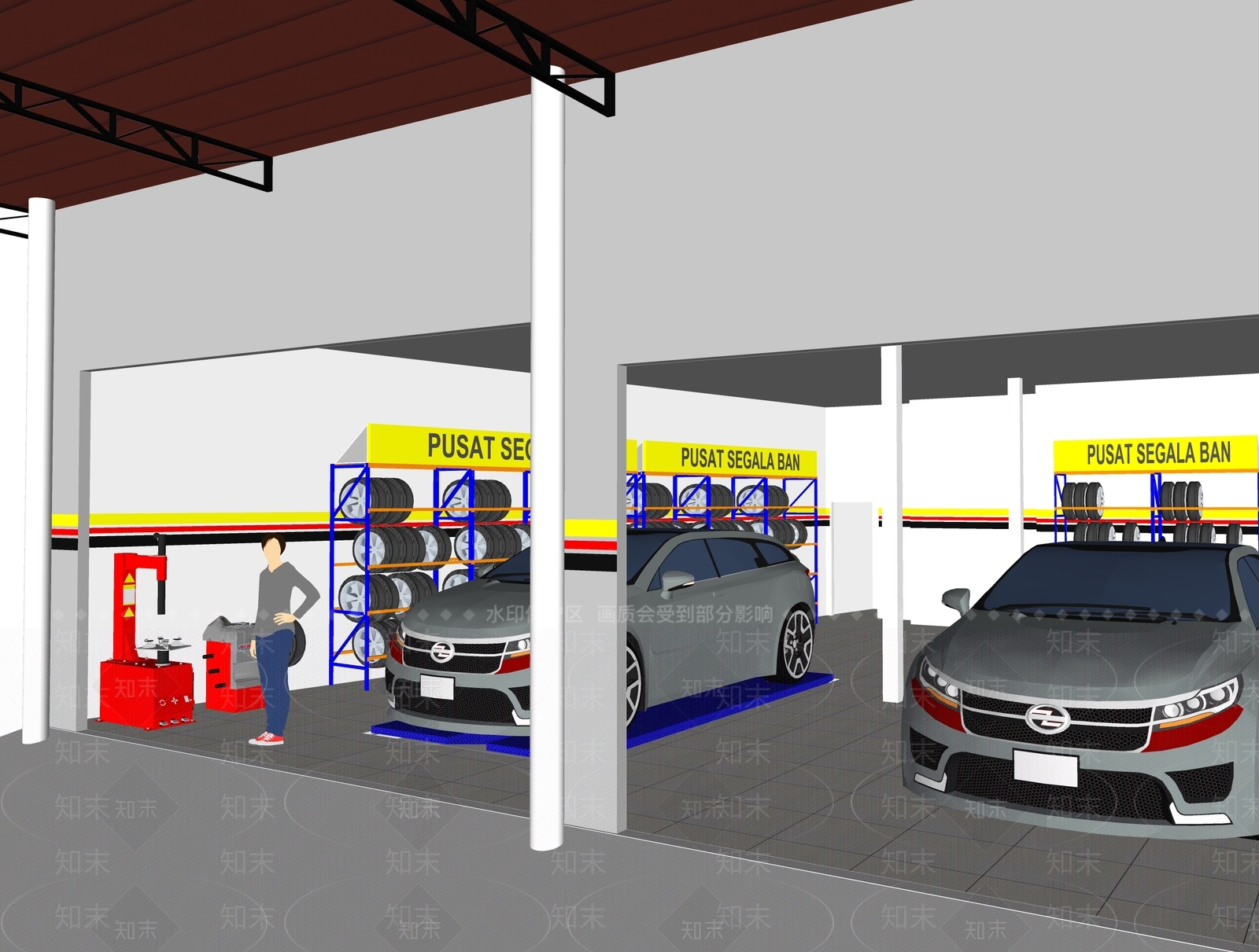 现代风格4s店SU模型下载【ID:469825820】