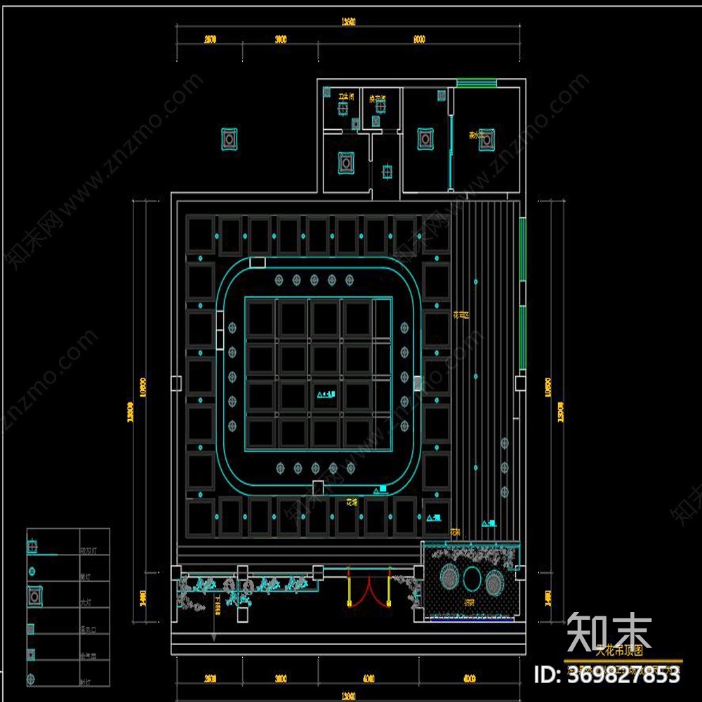 小型鲜花店图纸cad施工图下载【ID:369827853】