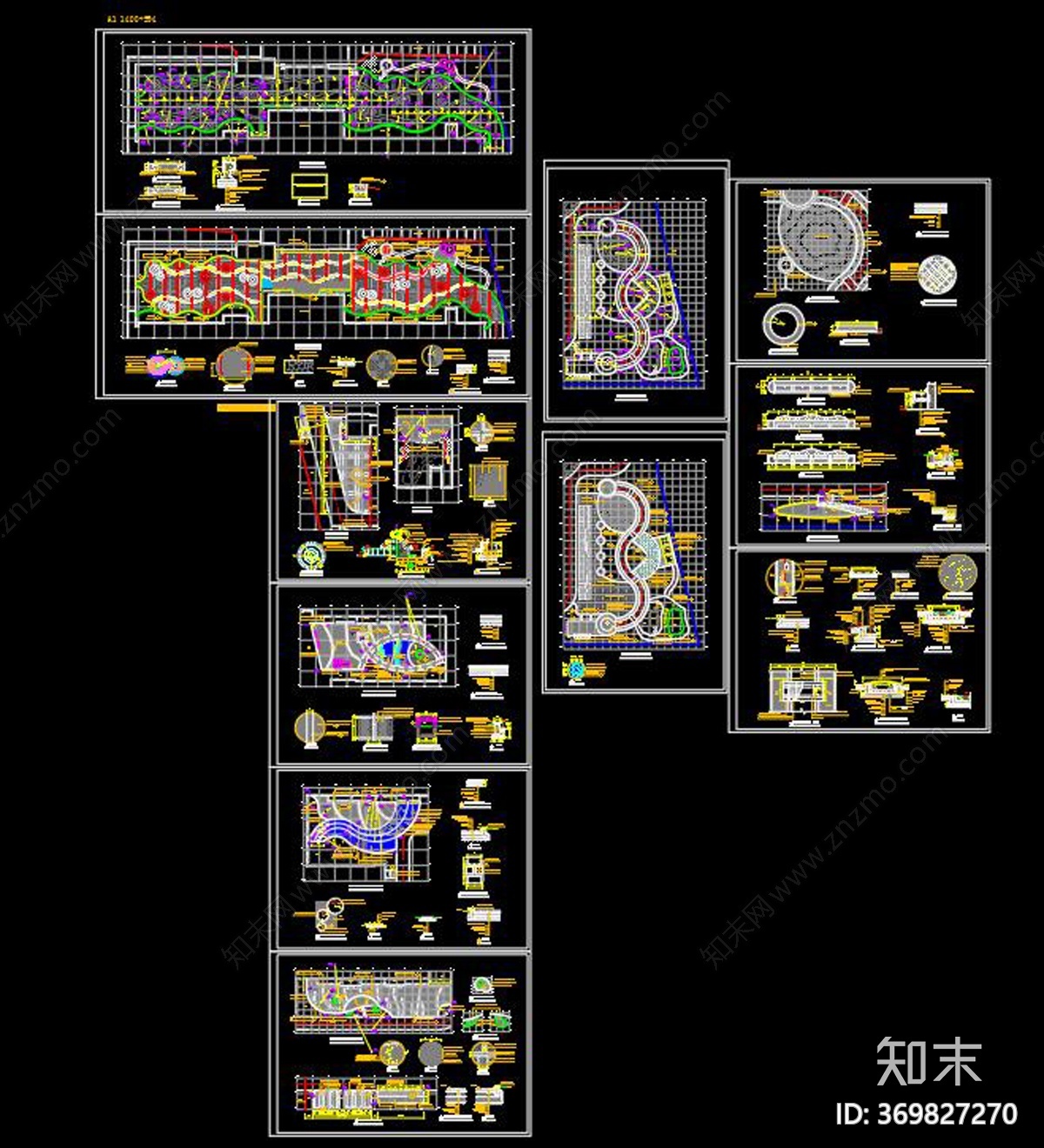 幼儿园户外景观规划CAD图纸施工图下载【ID:369827270】