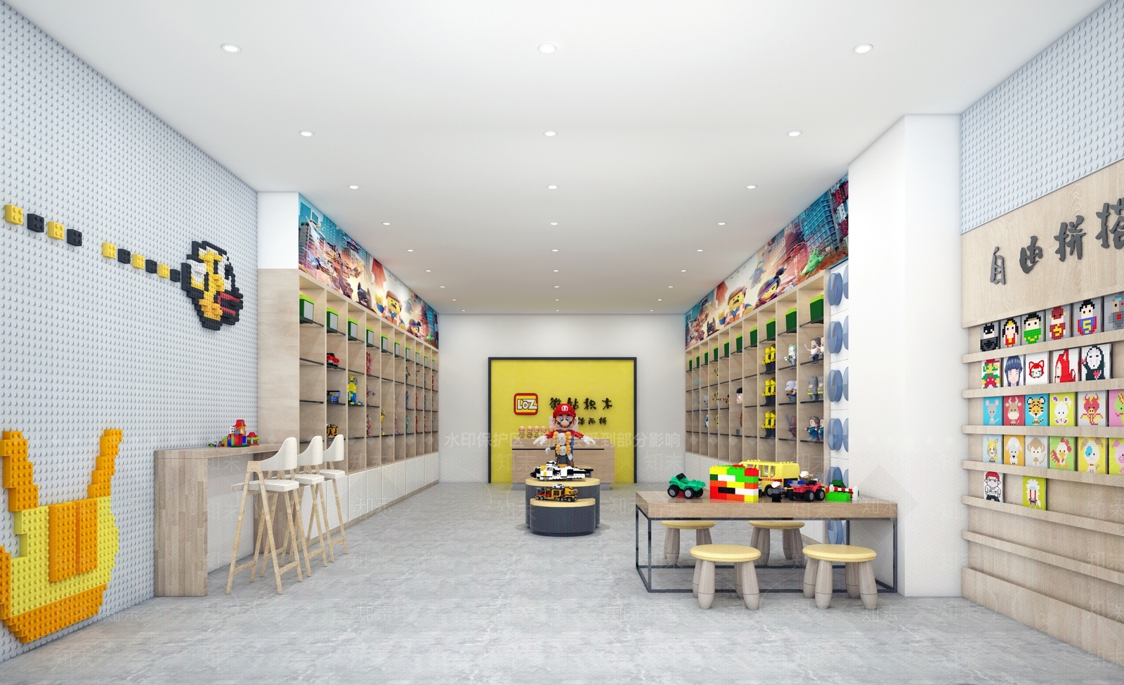 现代玩具专卖店3D模型下载【ID:669839928】