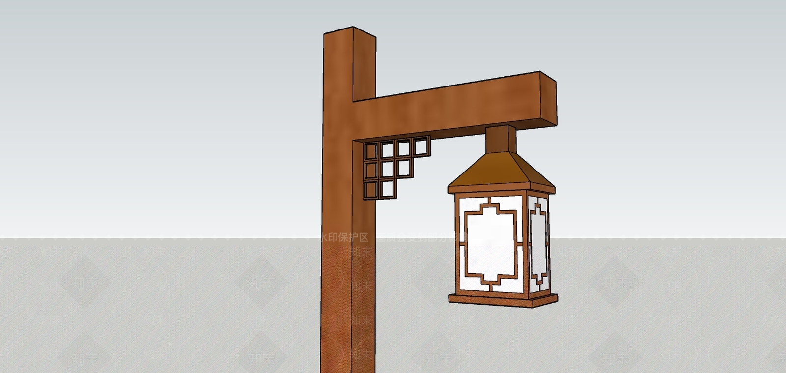 中式风格路灯SU模型下载【ID:169842667】