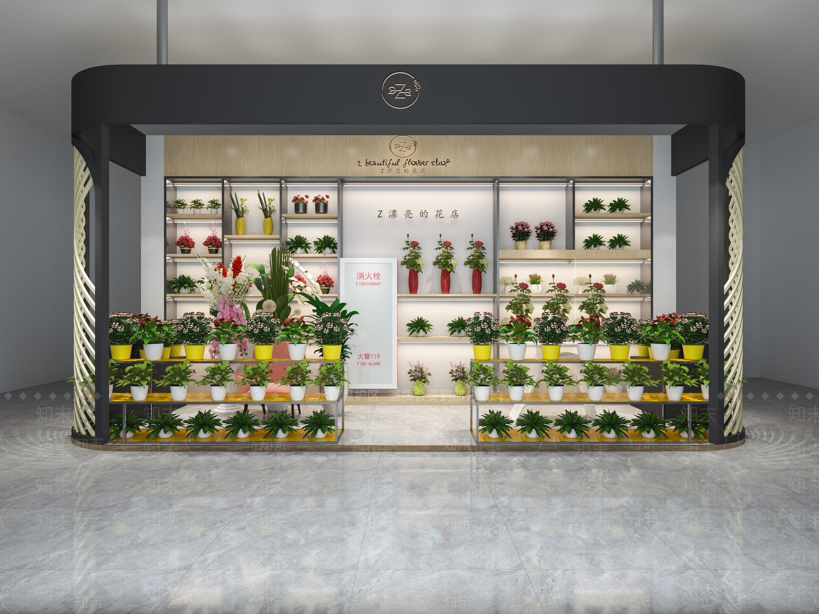 现代花店3D模型下载【ID:169868721】