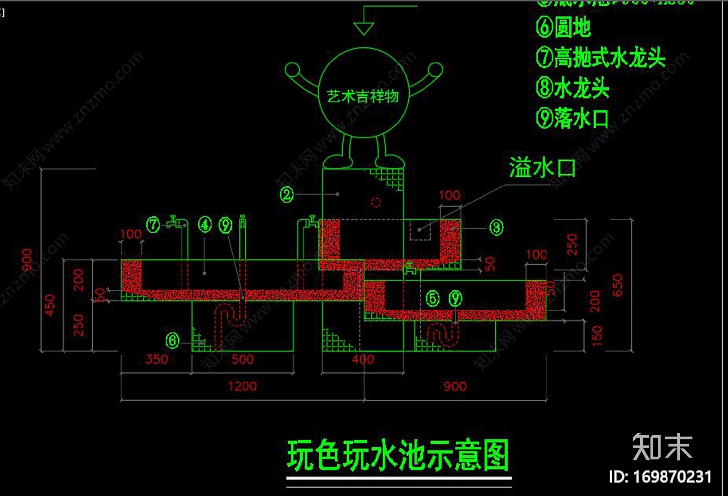 幼儿园室内道具cad施工图下载【ID:169870231】