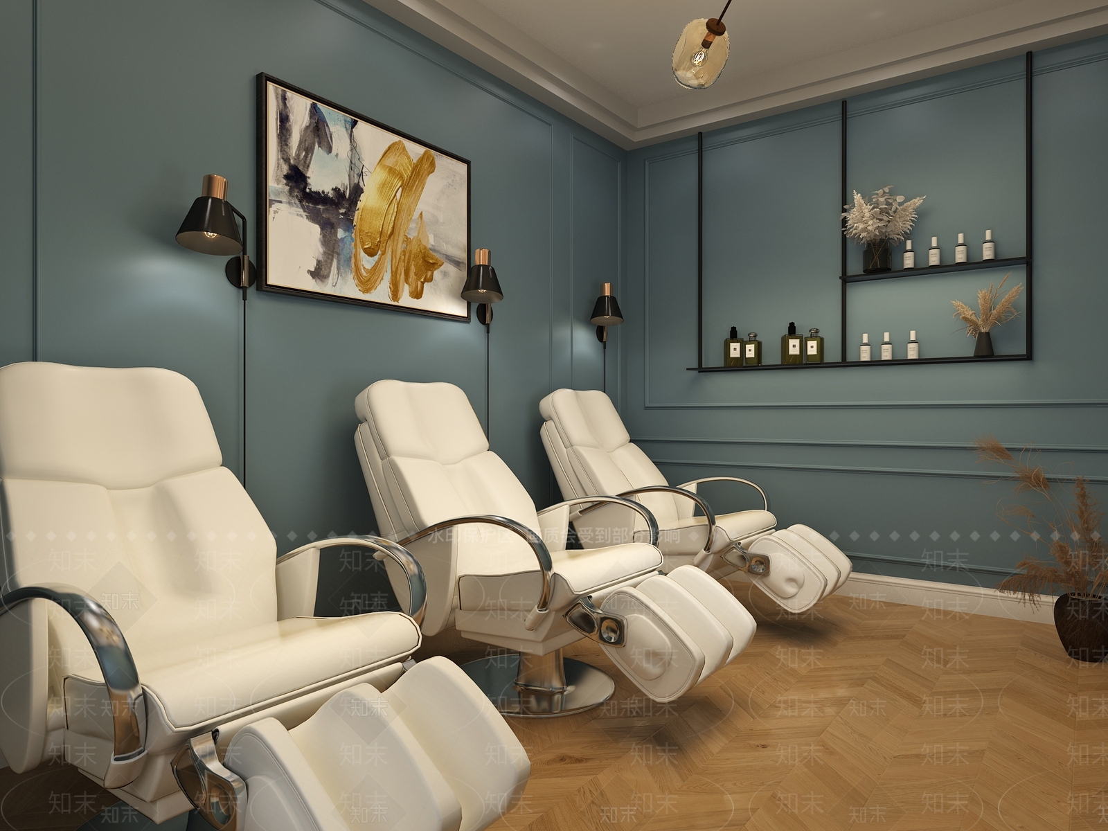 工业风美容院3D模型下载【ID:969880592】