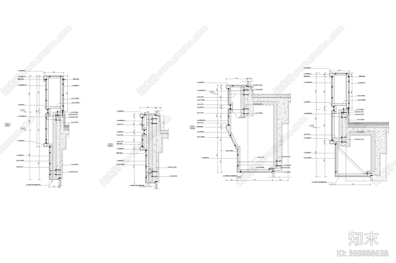 建筑铝单板施工详图施工图下载【ID:369888638】