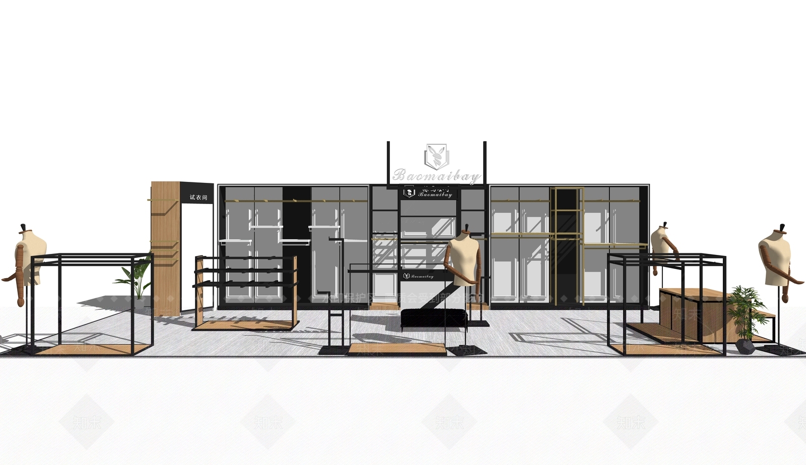现代风格展厅SU模型下载【ID:269918914】