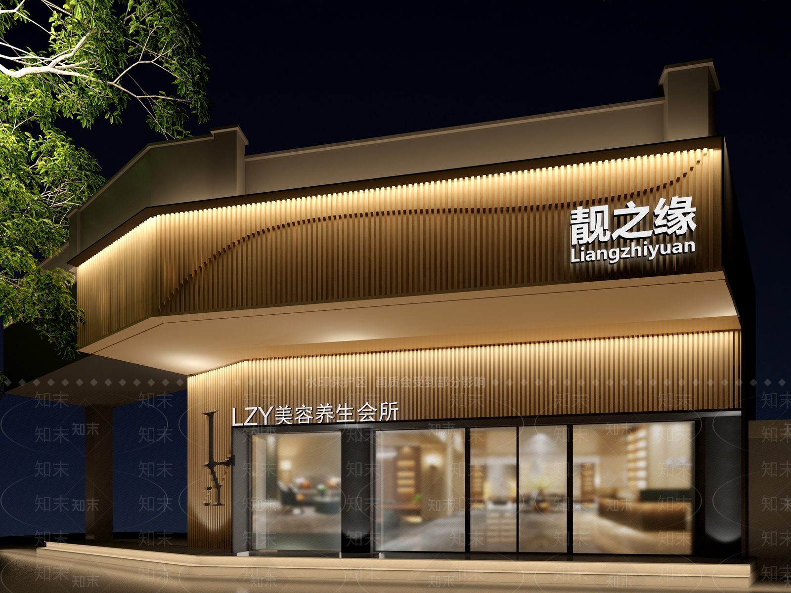 新中式店面门头门面3D模型下载【ID:969919526】