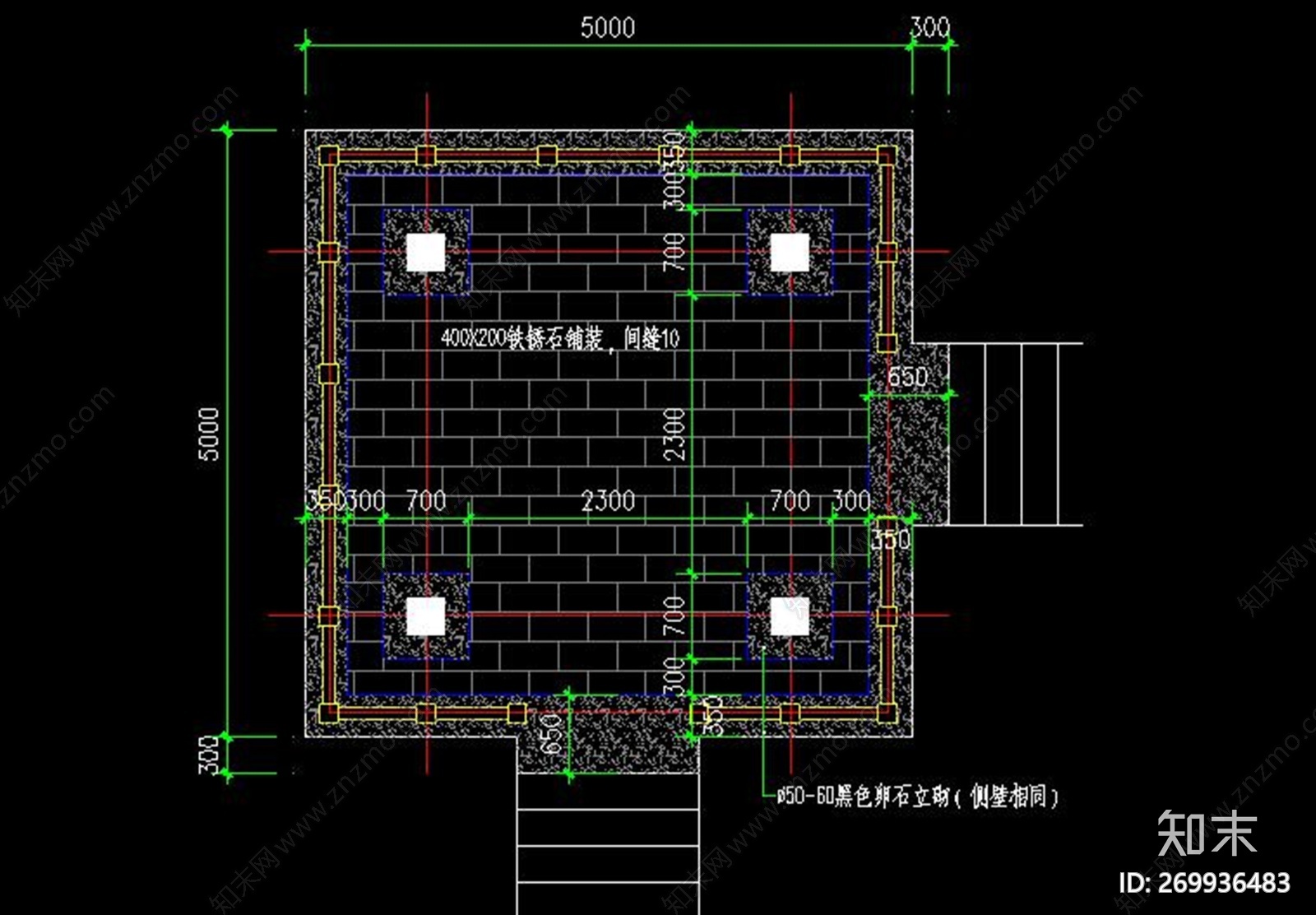 防腐木亭子CAD施工图下载【ID:269936483】