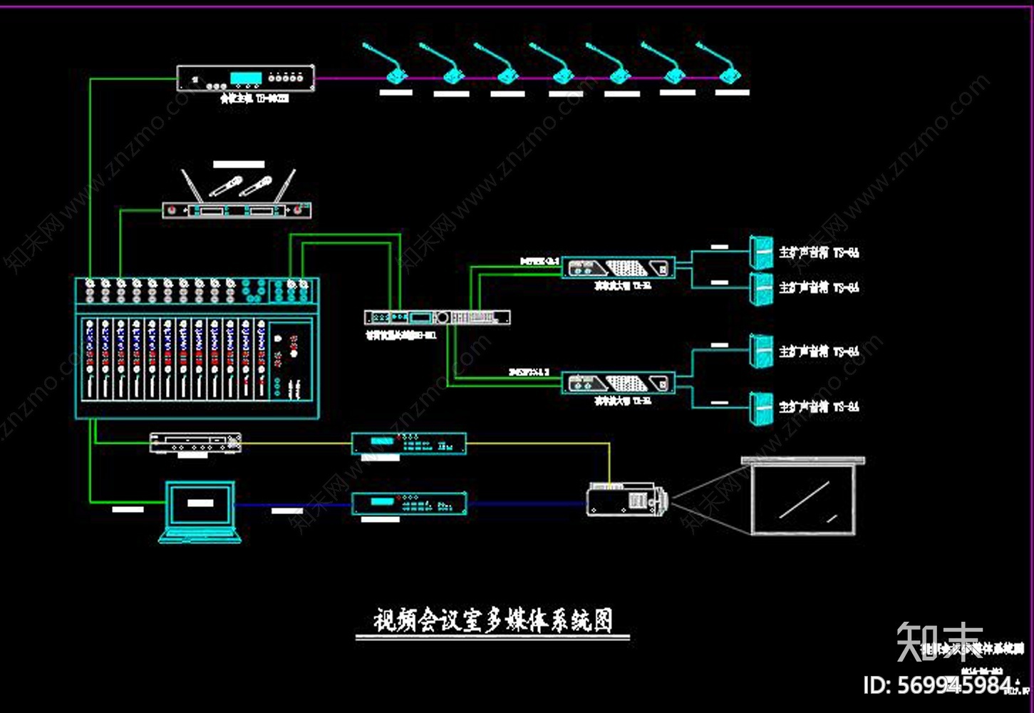门诊住院部弱电智能化CAD图纸施工图下载【ID:569945984】