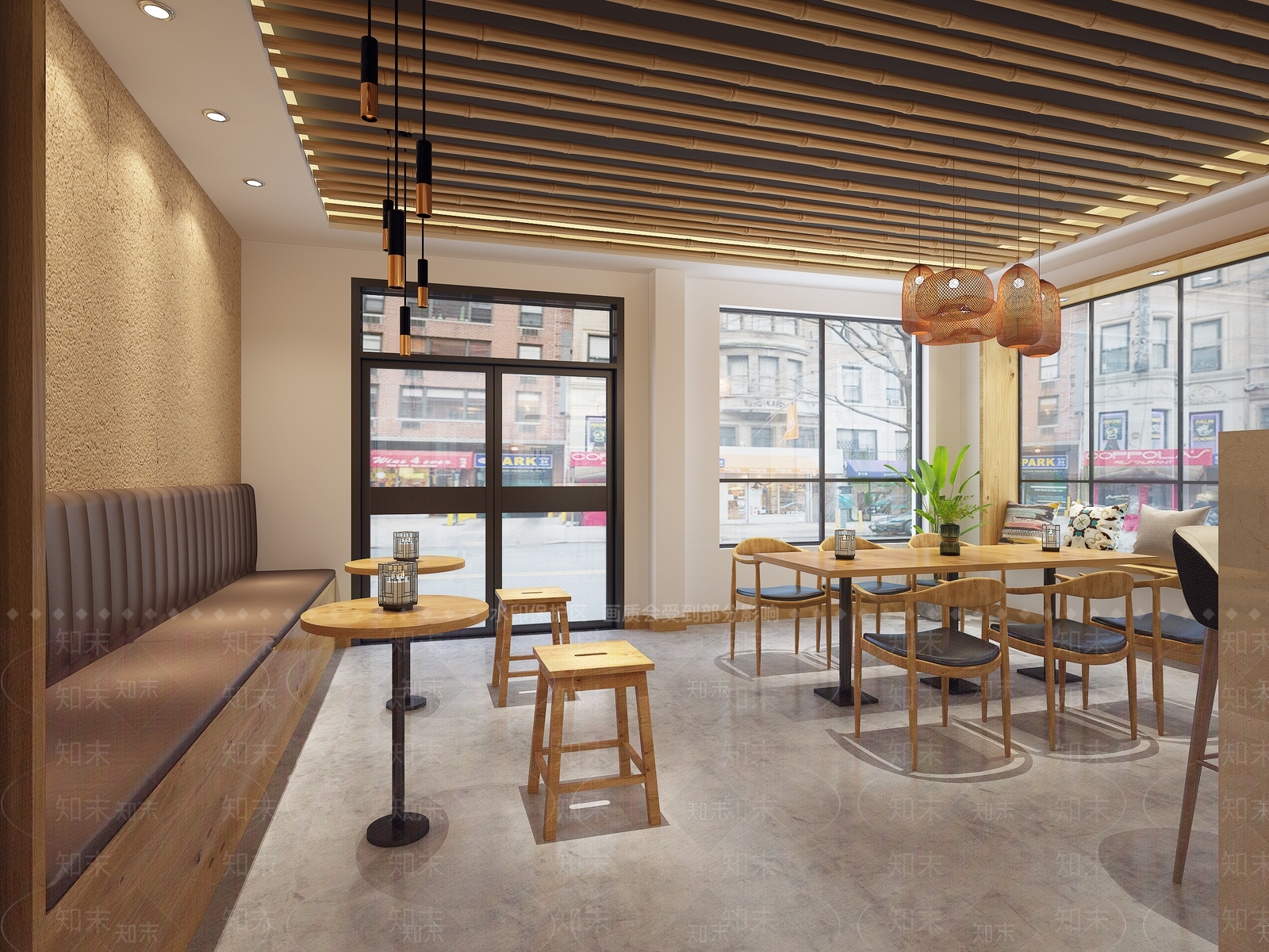 新中式民宿餐厅3D模型下载【ID:969968603】