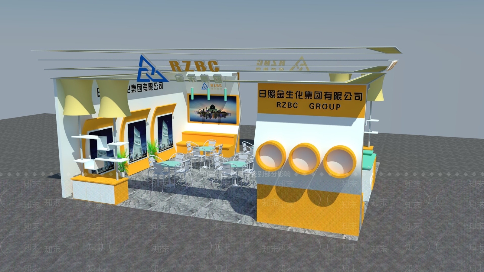 现代风格电子展厅SU模型下载【ID:269984954】