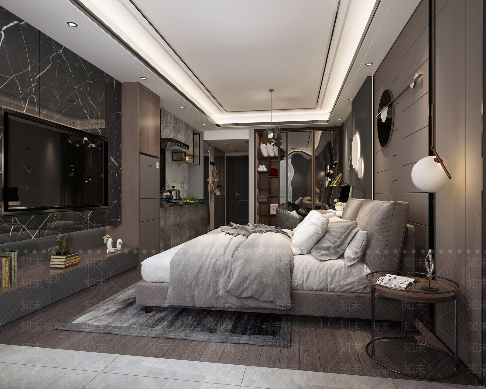 现代单身公寓3D模型下载【ID:970060795】