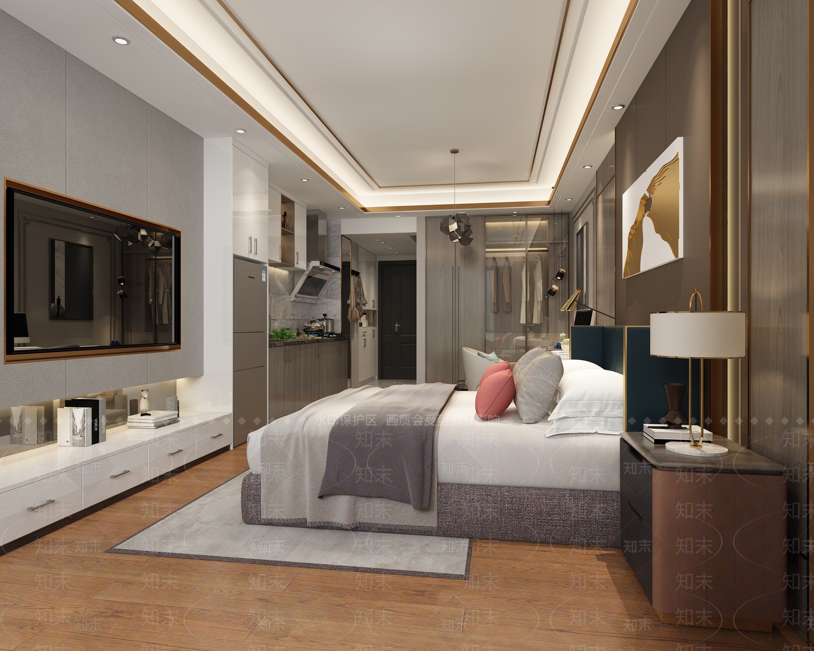 现代单身公寓3D模型下载【ID:970088794】