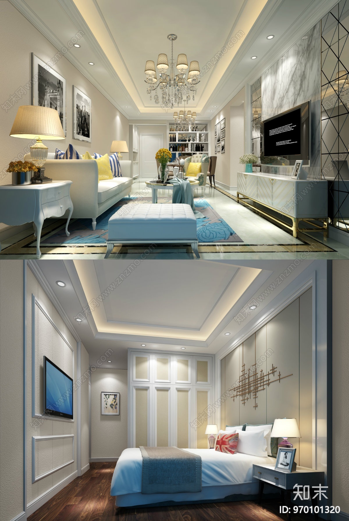 现代新家装施工图下载【ID:970101320】