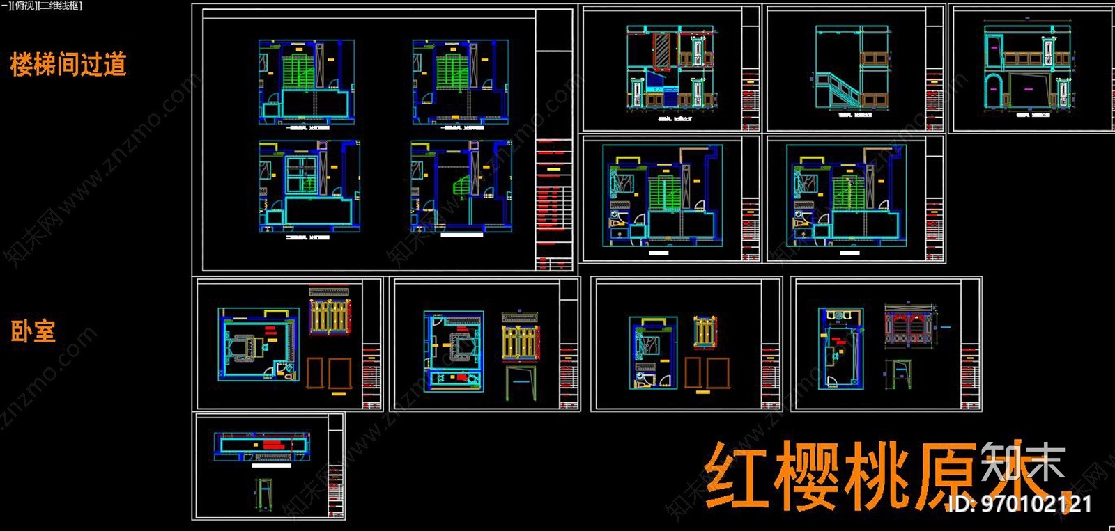 全套整木别墅展厅施工图下载【ID:970102121】