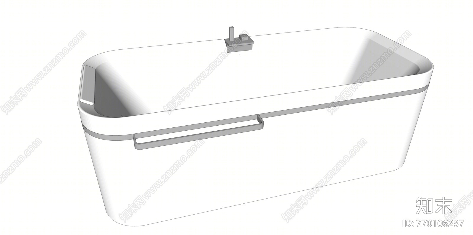 现代风格浴缸SU模型下载【ID:770106237】