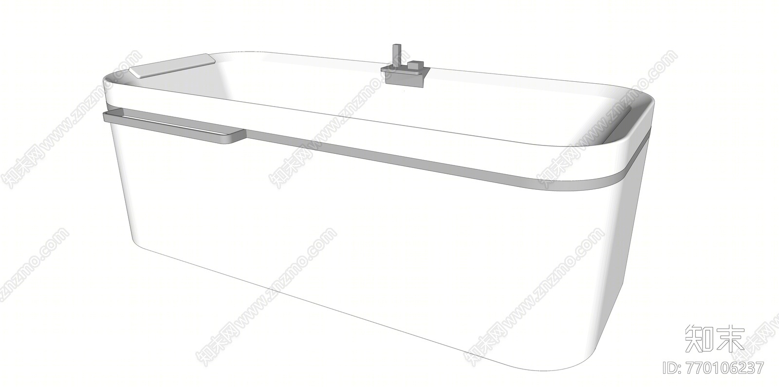 现代风格浴缸SU模型下载【ID:770106237】