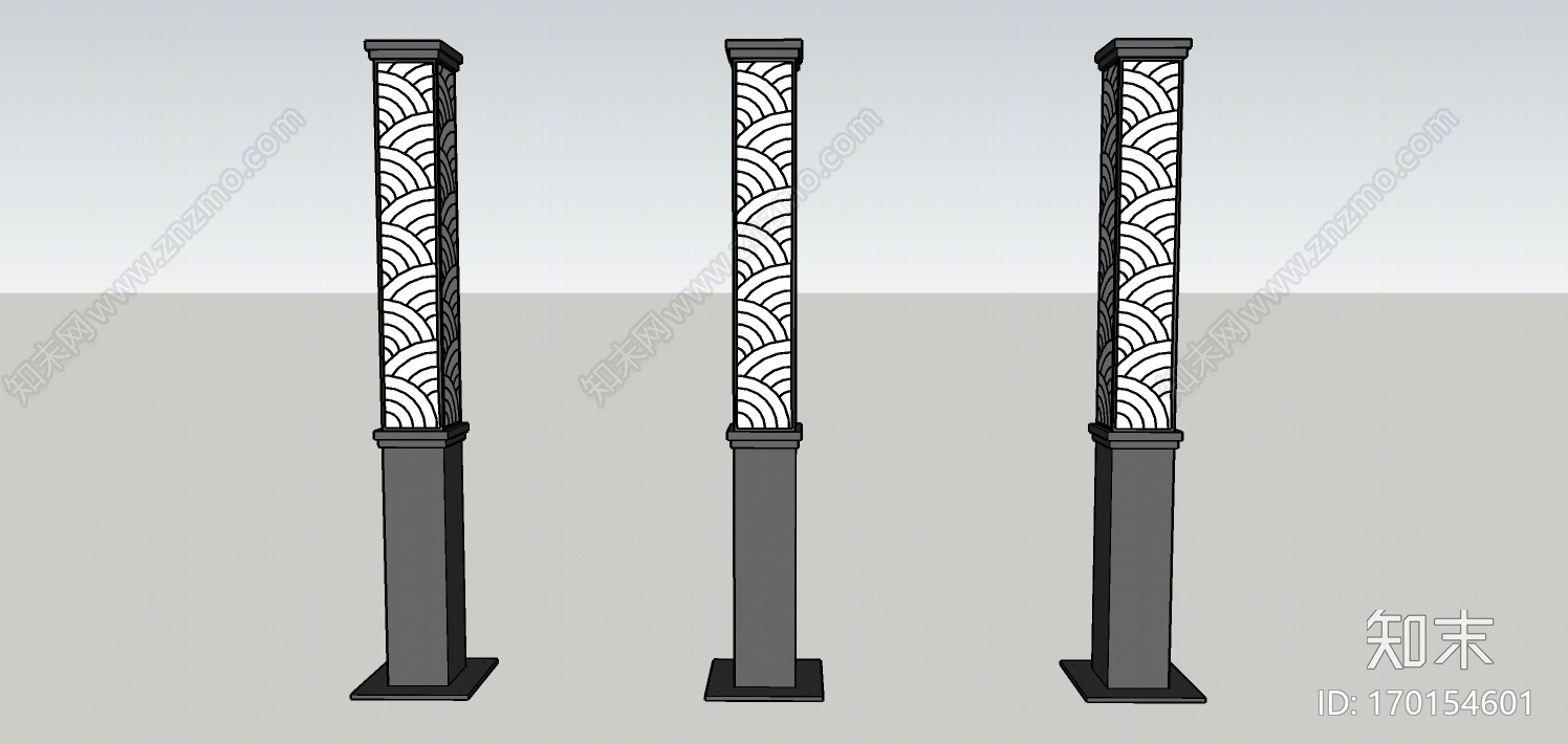 欧式风格路灯SU模型下载【ID:170154601】