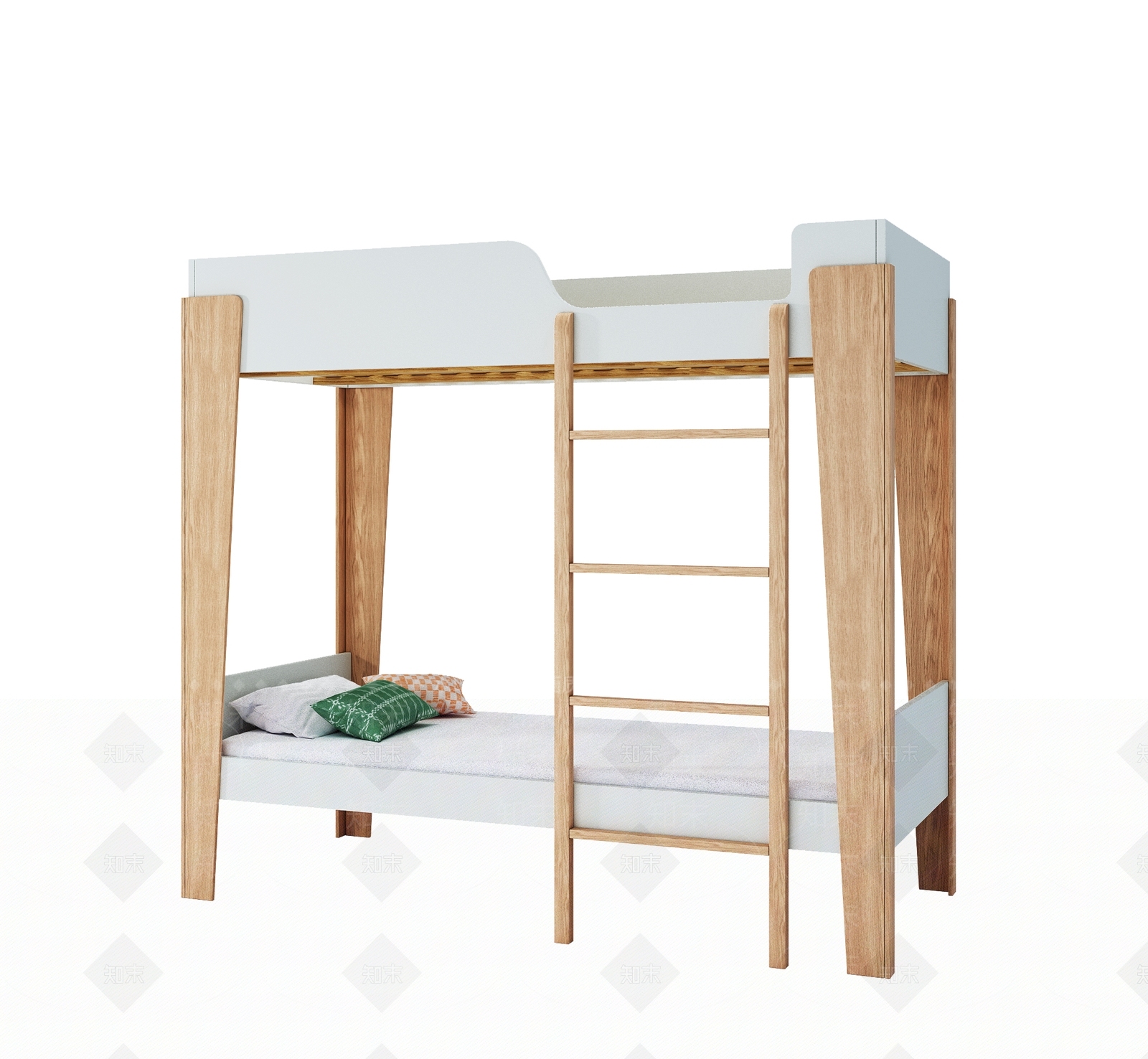 现代双层儿童床3D模型下载【ID:770165188】