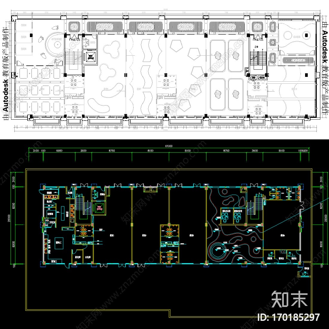 成都贝艺登幼儿园设计效果图平面施工图cad施工图下载【ID:170185297】