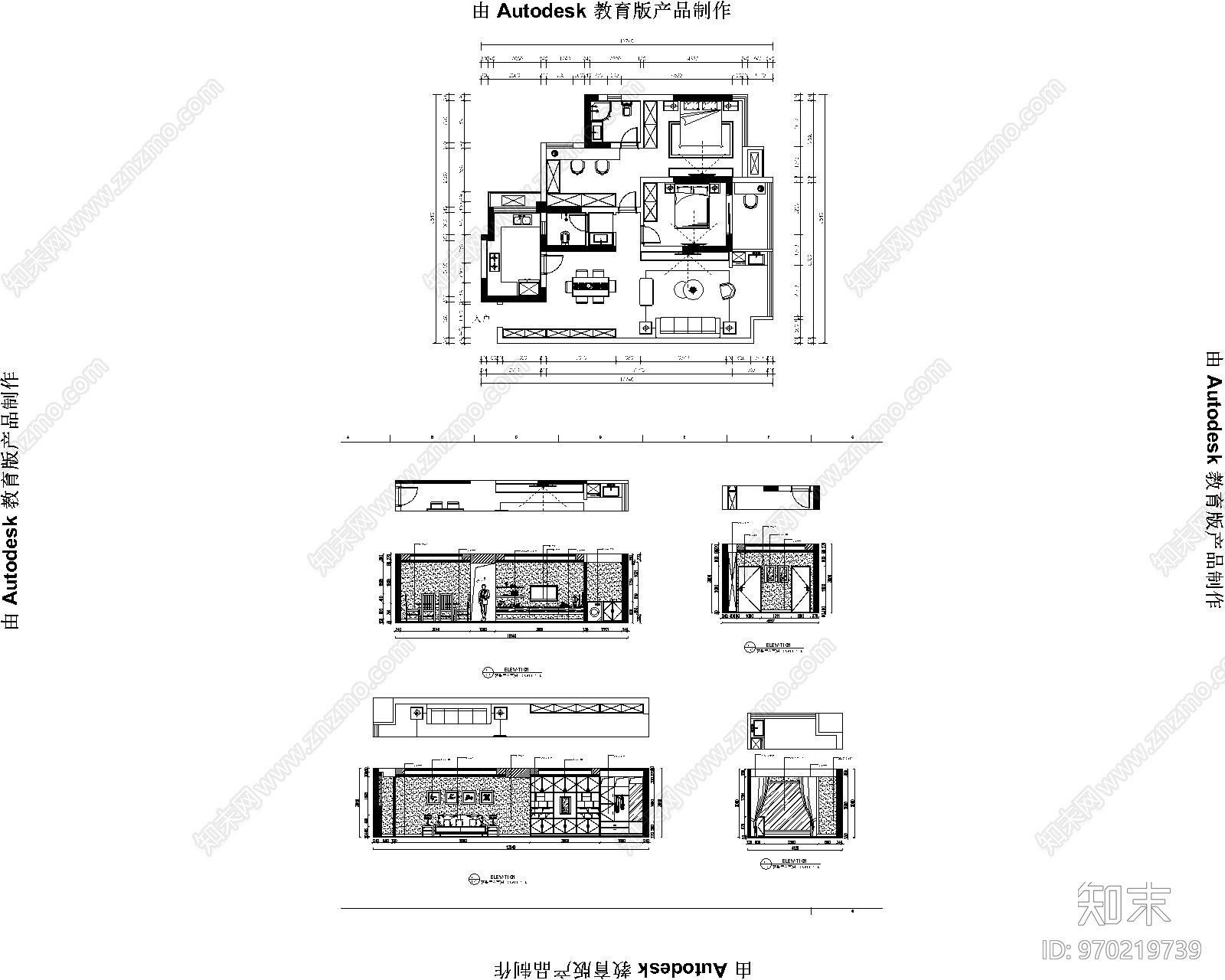 家居cad施工图下载【ID:970219739】