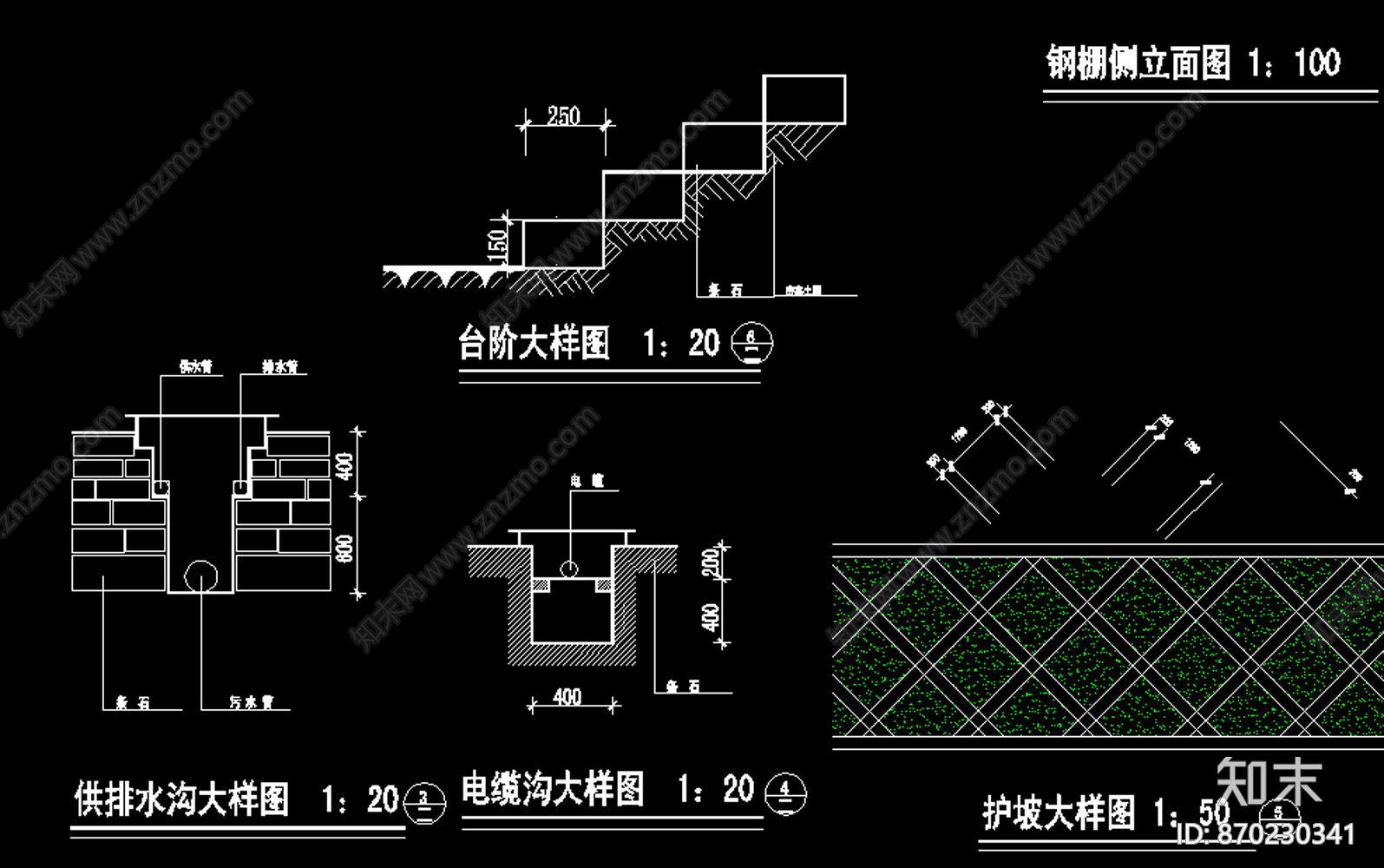 中式外墙cad施工图下载【ID:870230341】