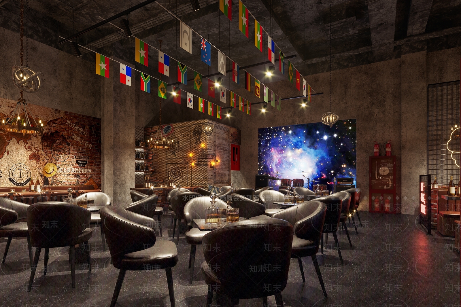 工业风酒吧3D模型下载【ID:470240472】