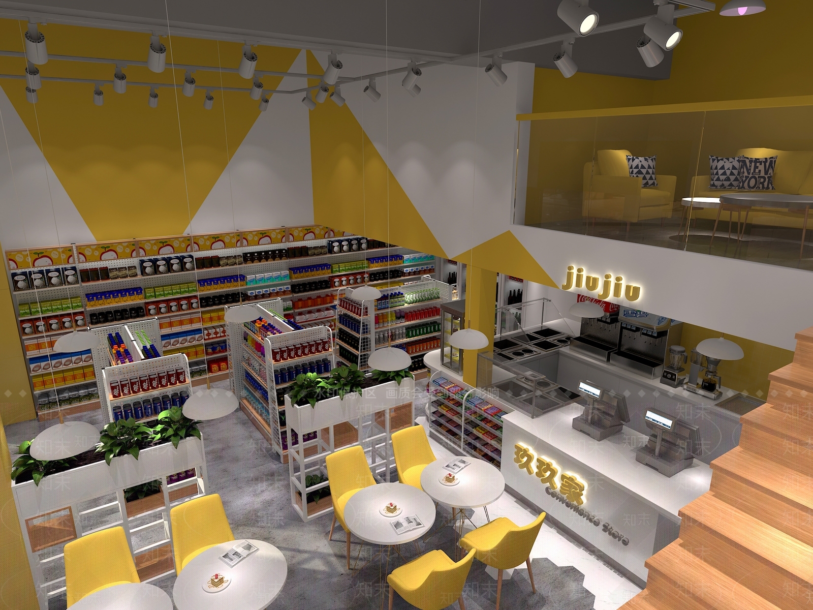 现代风格超市3D模型下载【ID:370239437】