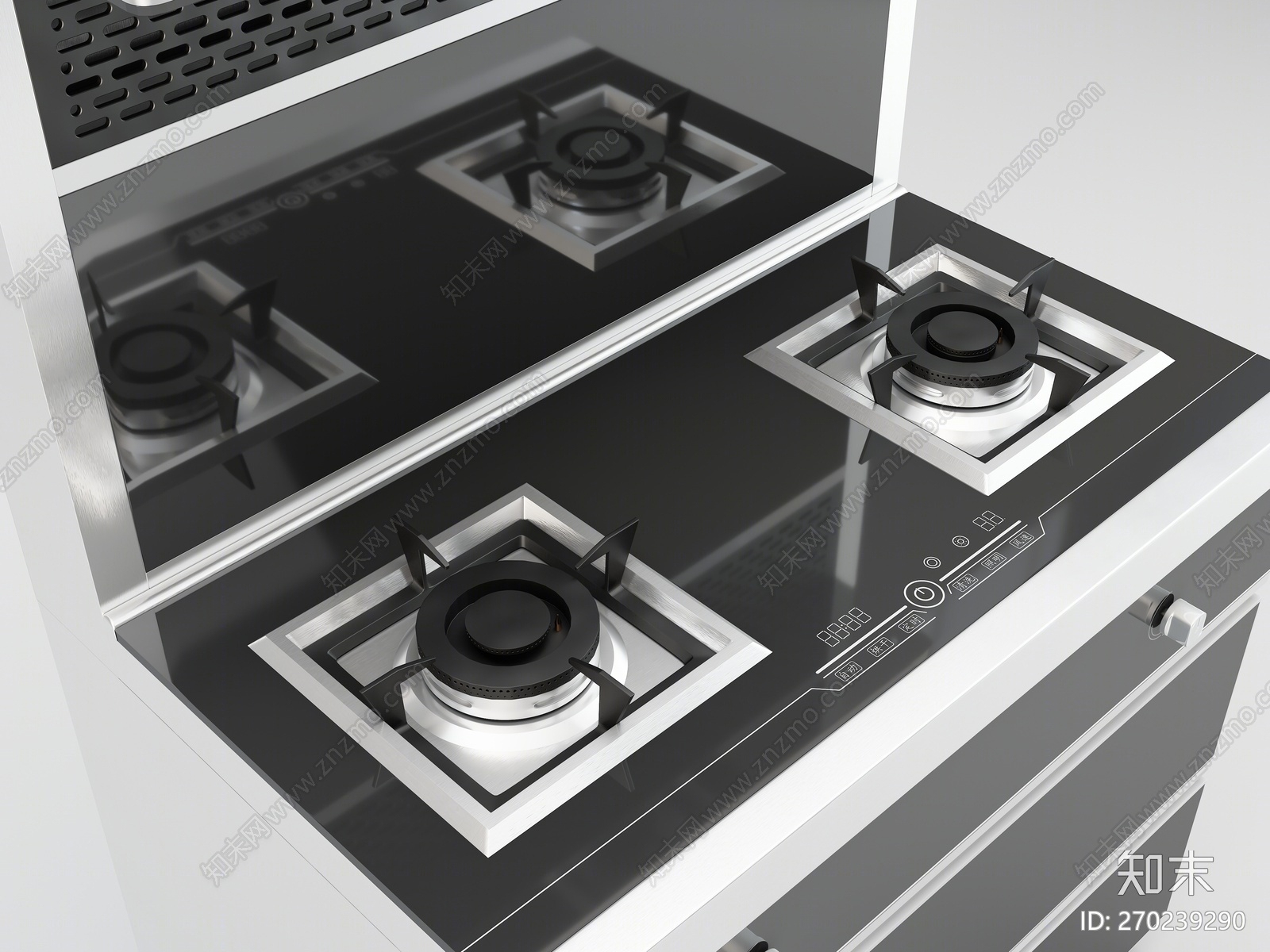 现代燃气灶3D模型下载【ID:270239290】