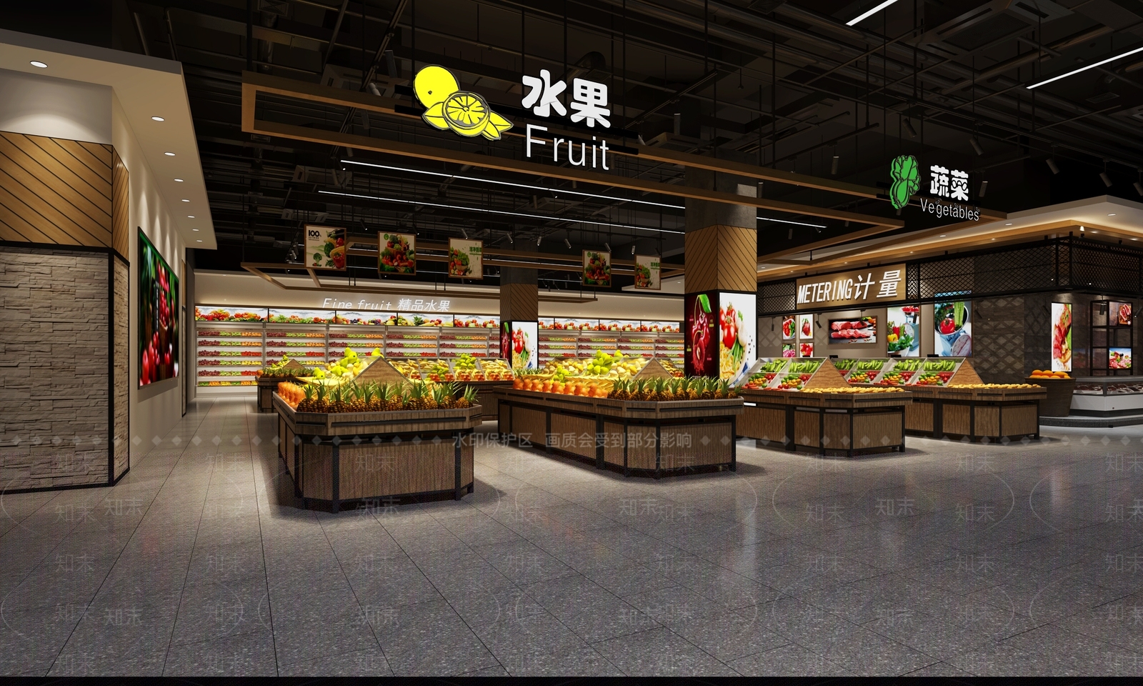 现代超市3D模型下载【ID:570239385】