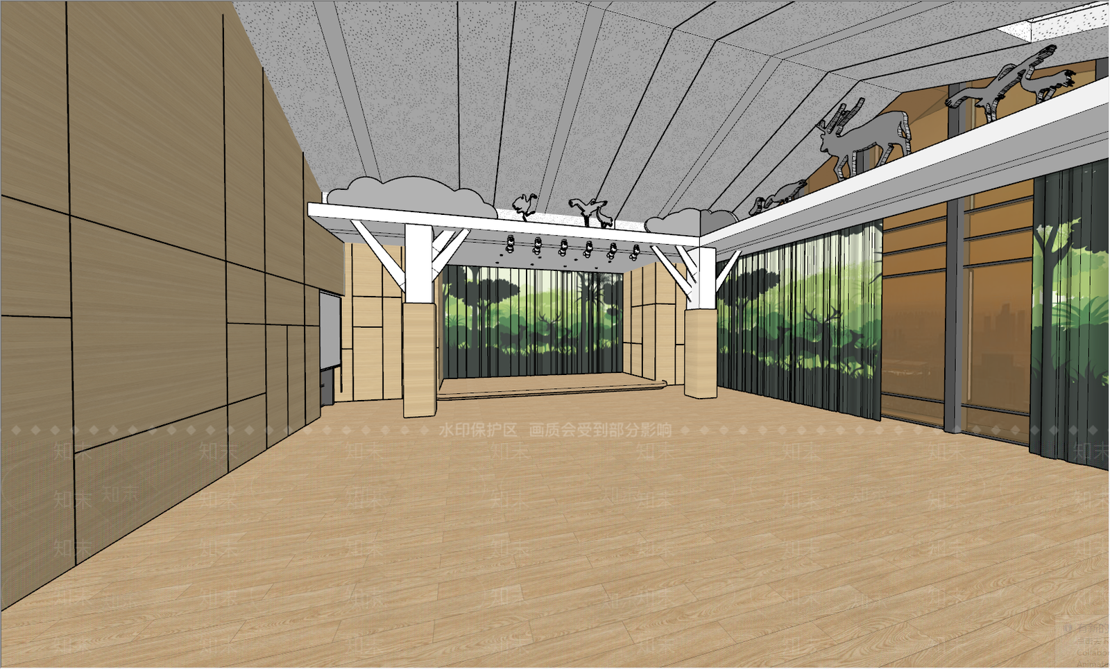 现代风格学校SU模型下载【ID:570248335】