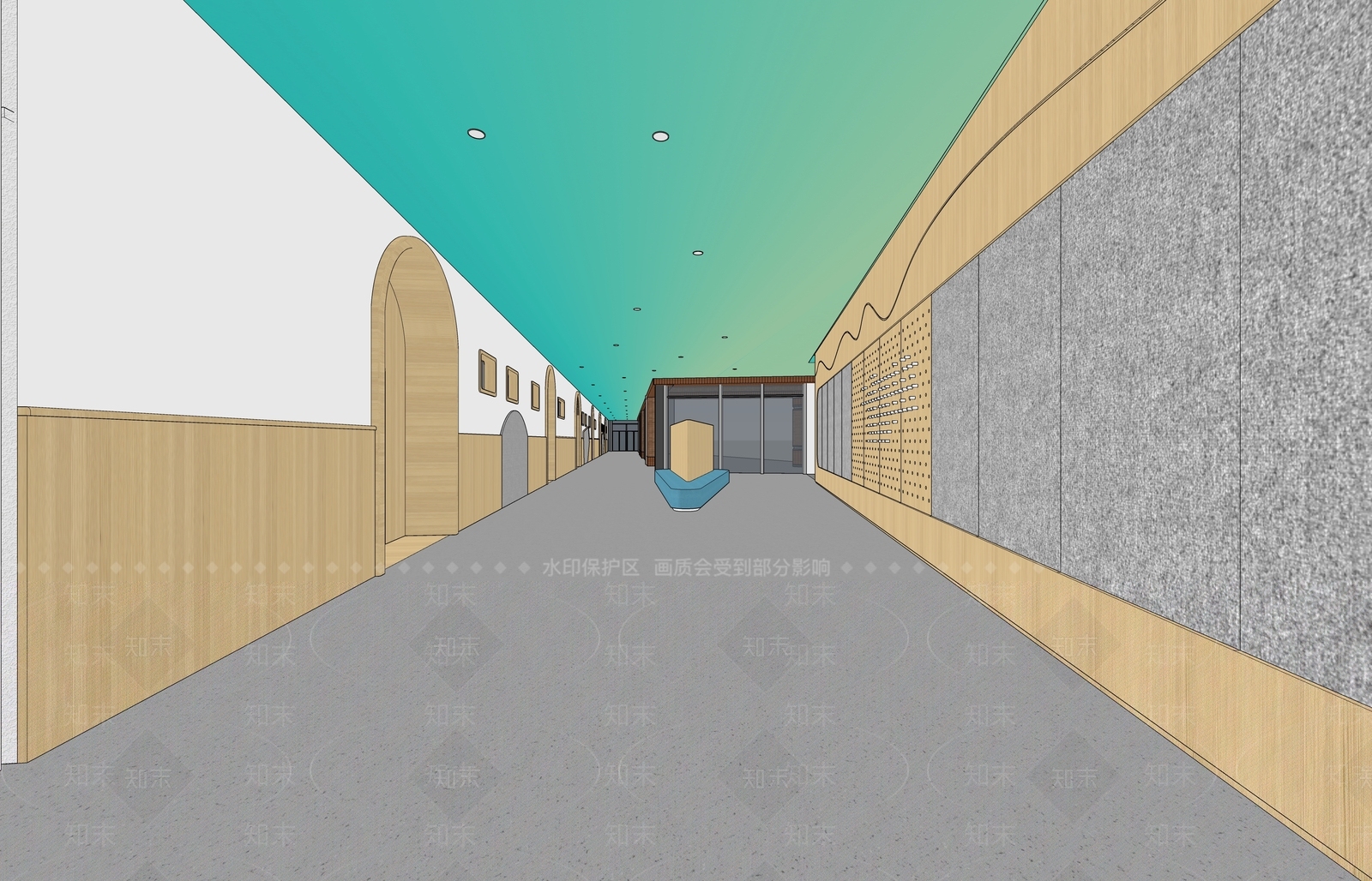 现代风格学校SU模型下载【ID:570250359】