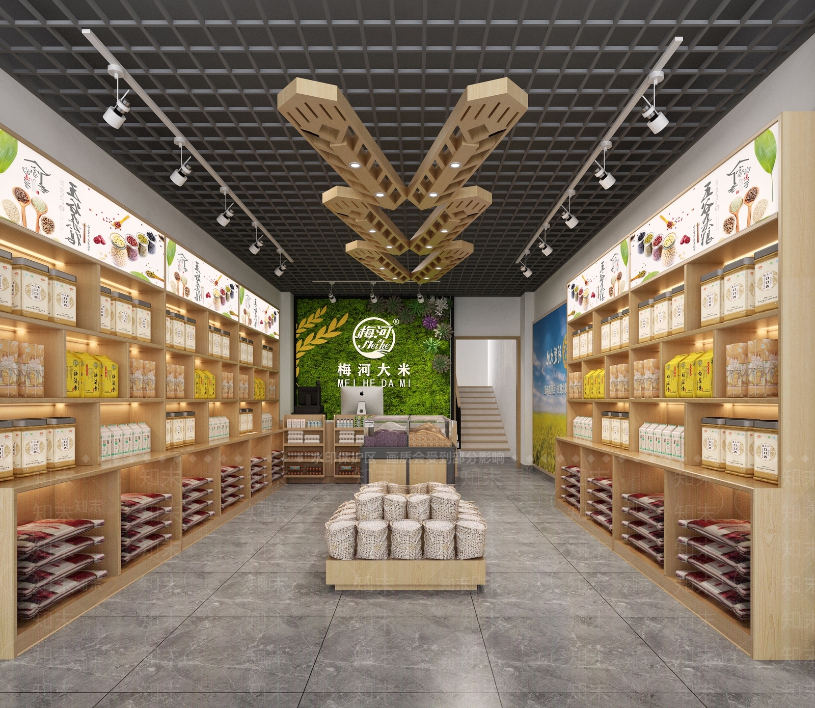 工业风粮食店3d模型下载