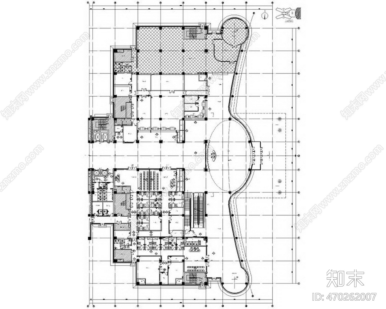 HBA-石家庄第四医院新院区室内装修CAcad施工图下载【ID:470262007】