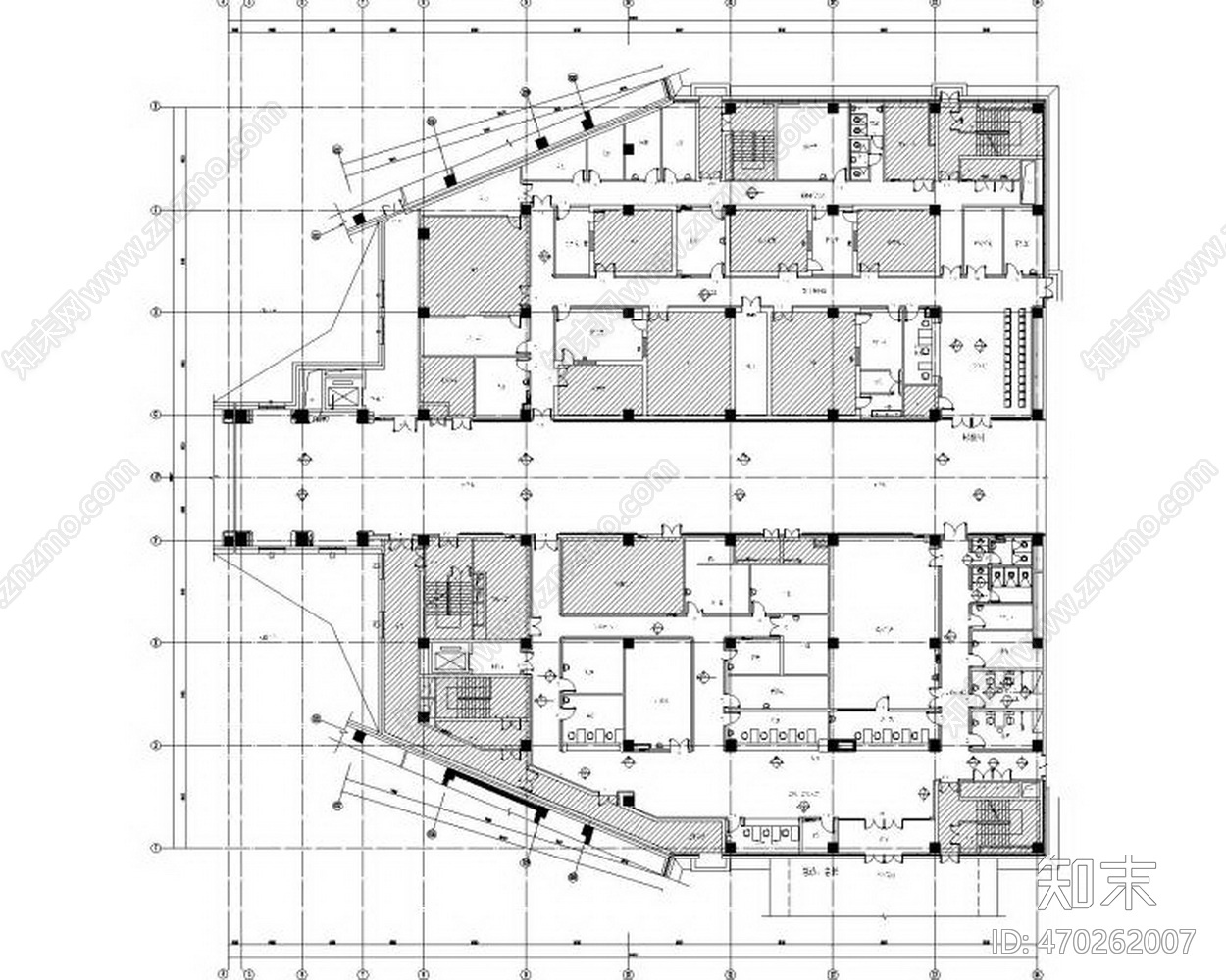 HBA-石家庄第四医院新院区室内装修CAcad施工图下载【ID:470262007】