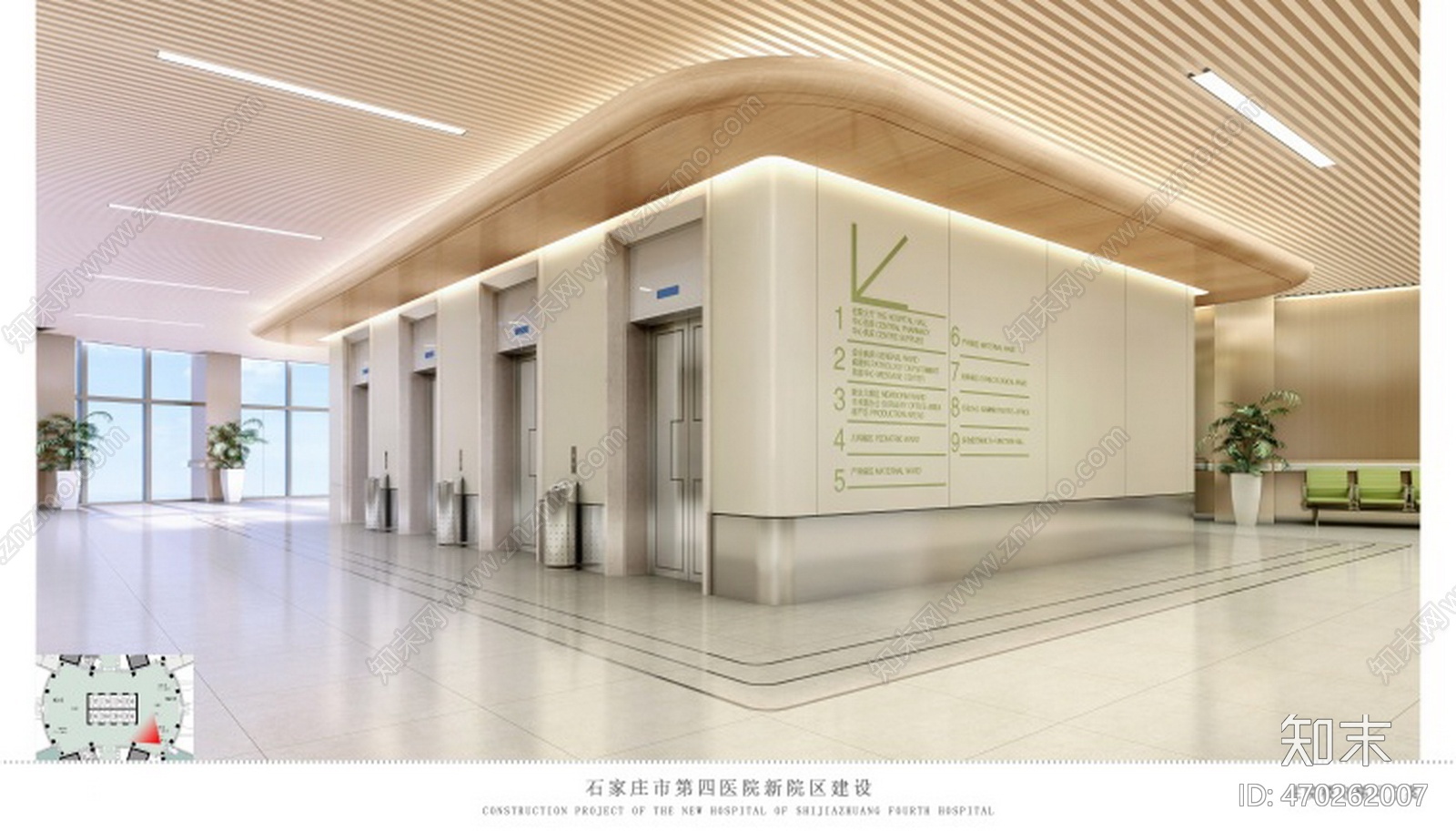 HBA-石家庄第四医院新院区室内装修CAcad施工图下载【ID:470262007】