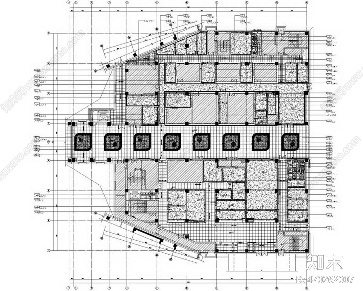 HBA-石家庄第四医院新院区室内装修CAcad施工图下载【ID:470262007】