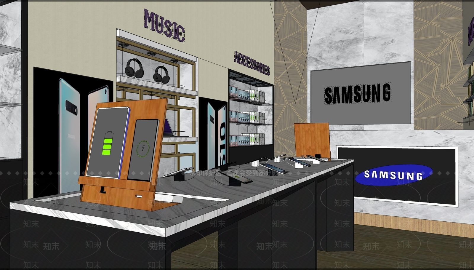 现代风格手机专卖店SU模型下载【ID:370269225】