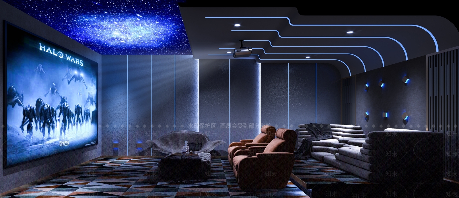 现代影音室3D模型下载【ID:870271961】